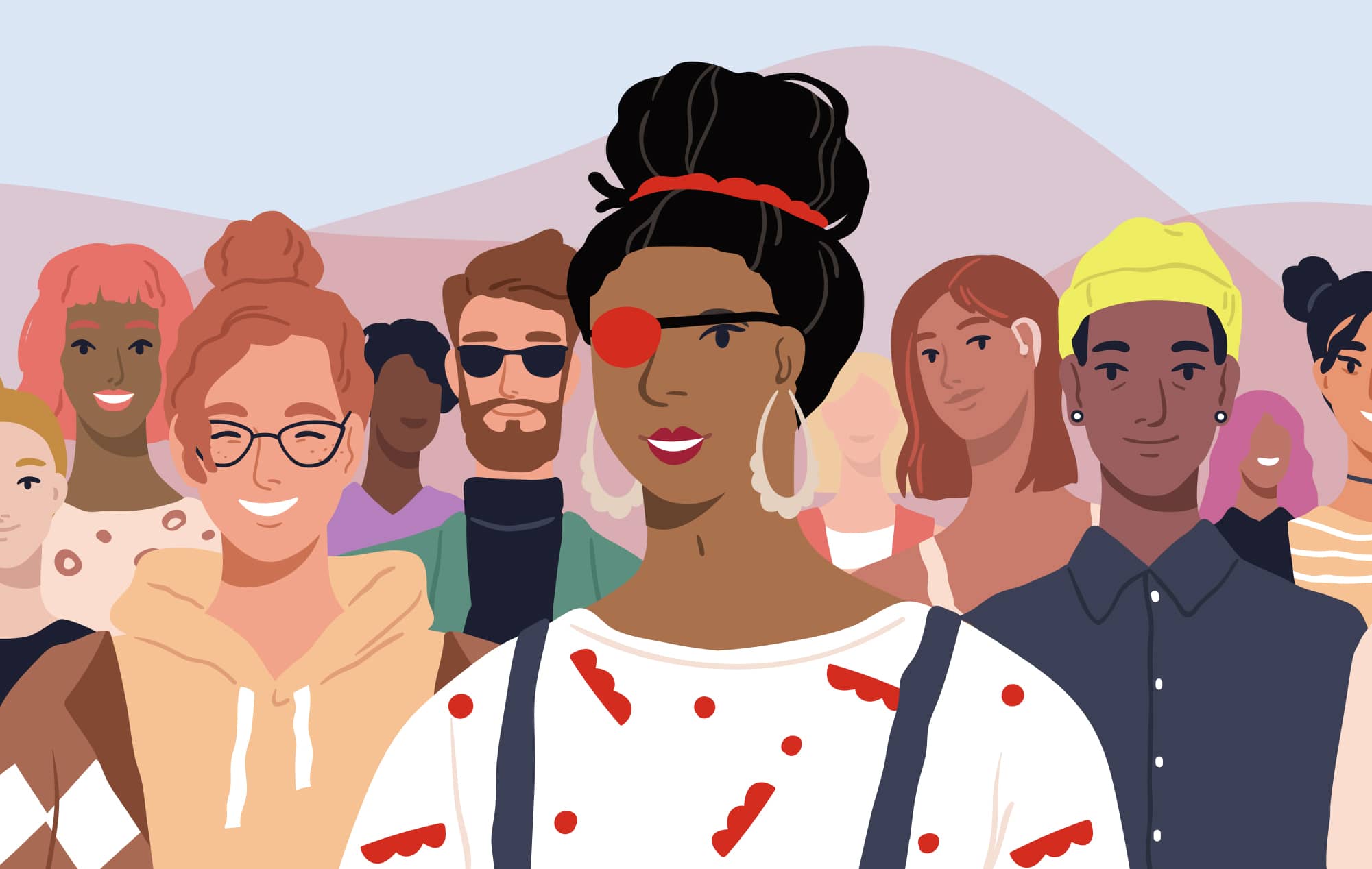 https://www.inclusionhub.com/hubfs/Blog/Illustration%20of%20a%20group%20of%20people%20standing%20together%3B%20the%20woman%20in%20the%20center%20has%20her%20hair%20up%20and%20wears%20a%20red%20headband%2C%20matching%20her%20red%20eyepatch.jpg